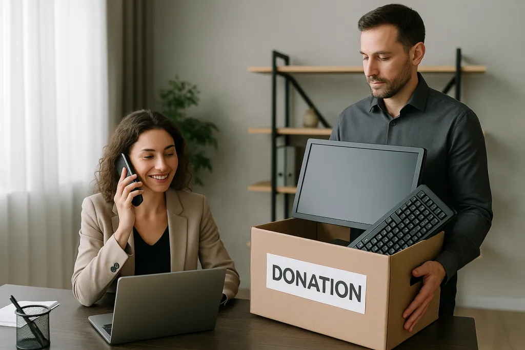 Dons de matériel pour une association