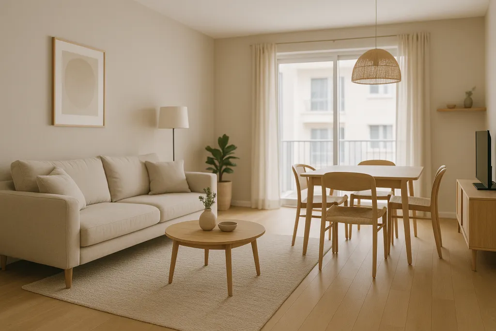 Vue d'un bel appartement de location saisonnière