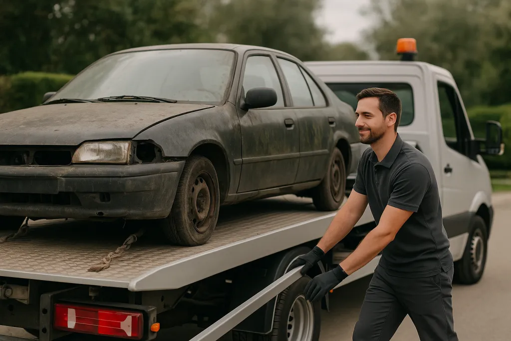 Remorquage d'un véhicule accidenté ou épave