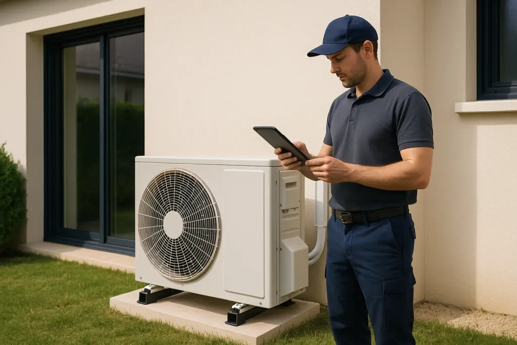 Prise de rendez-vous d'entretien pompe à chaleur gérée par Zenline