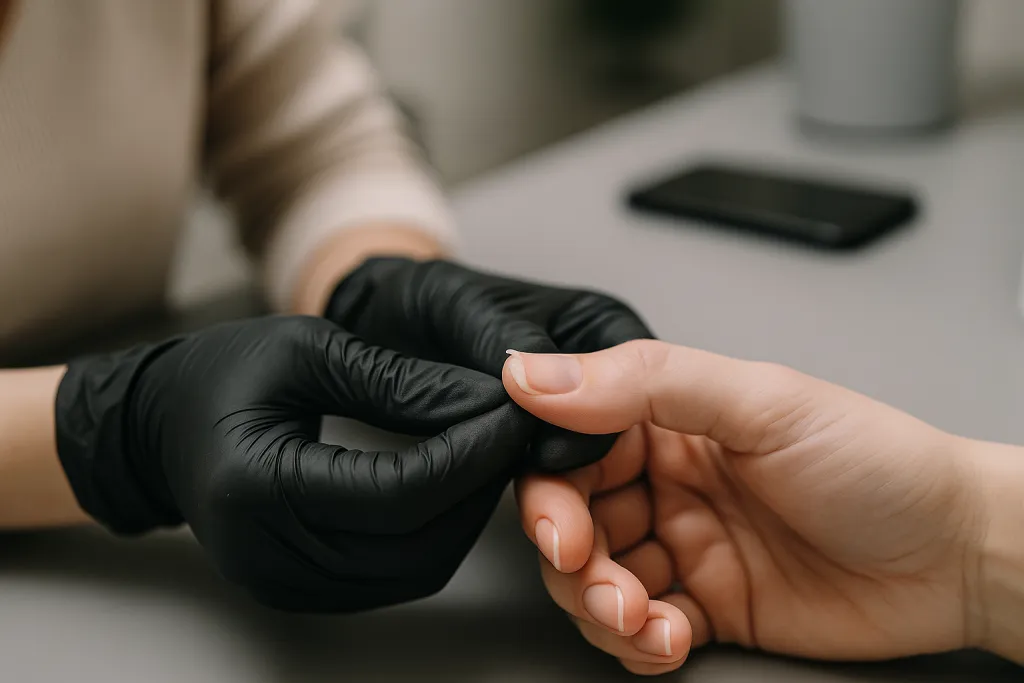 Gros plan sur un ongle cassé