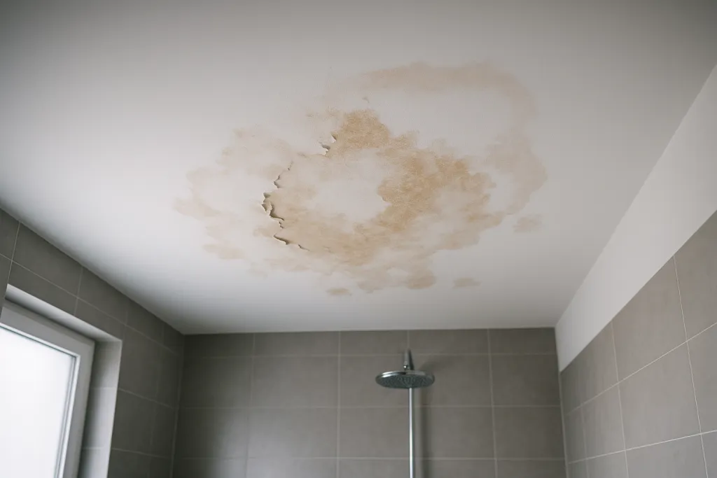 Plafond endommagé par un dégât des eaux