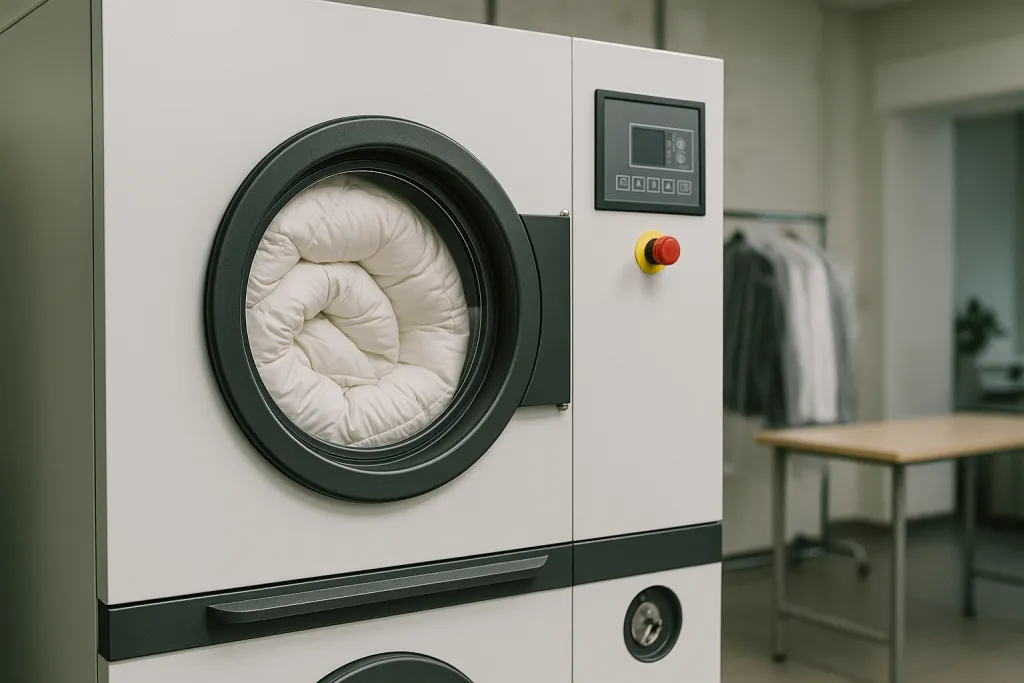 Machine de nettoyage à sec industrielle dans un pressing