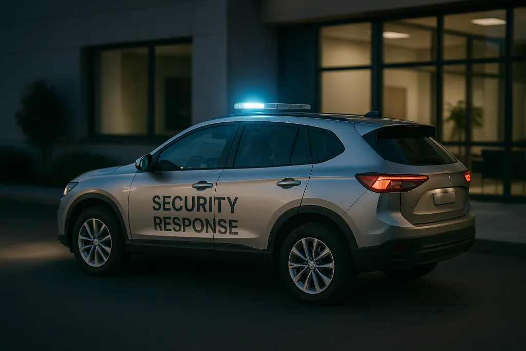 Véhicule d'intervention de sécurité garé