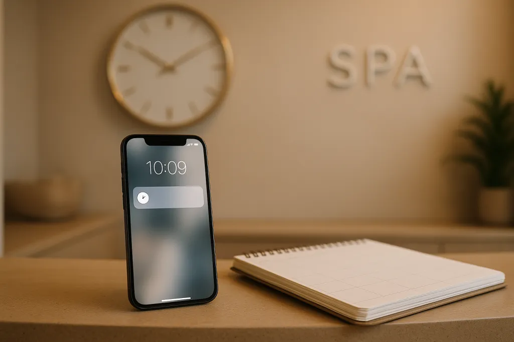 Horloge dans un spa pour la gestion du temps de soin