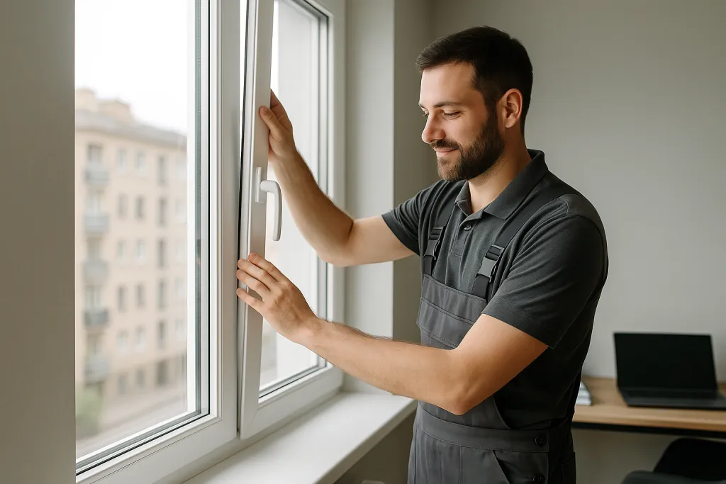 Pose de fenêtres neuves en PVC double vitrage