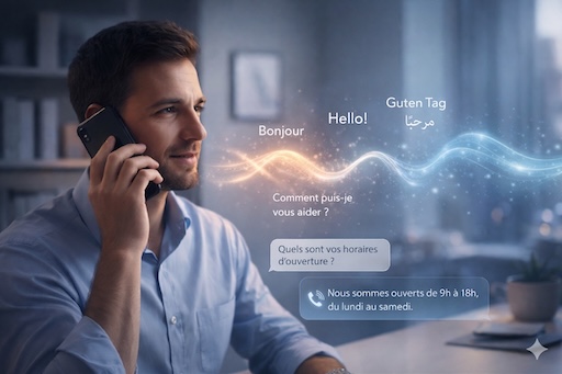 Illustration conversation téléphonique intelligente Zenline