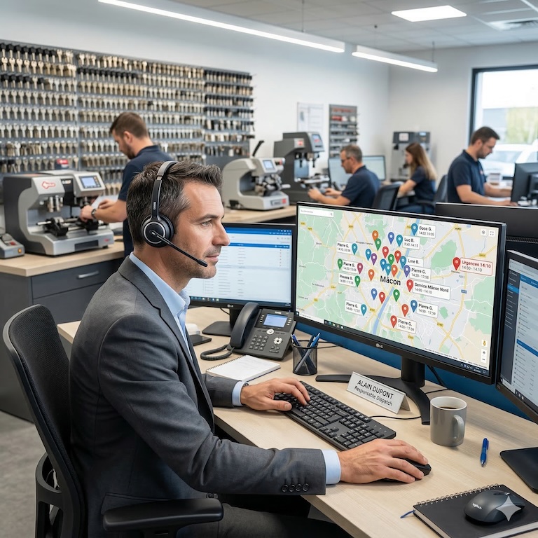 Gestion des appels urgents pour une entreprise de serrurerie