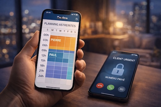 Illustration gestion des plannings et astreintes Zenline